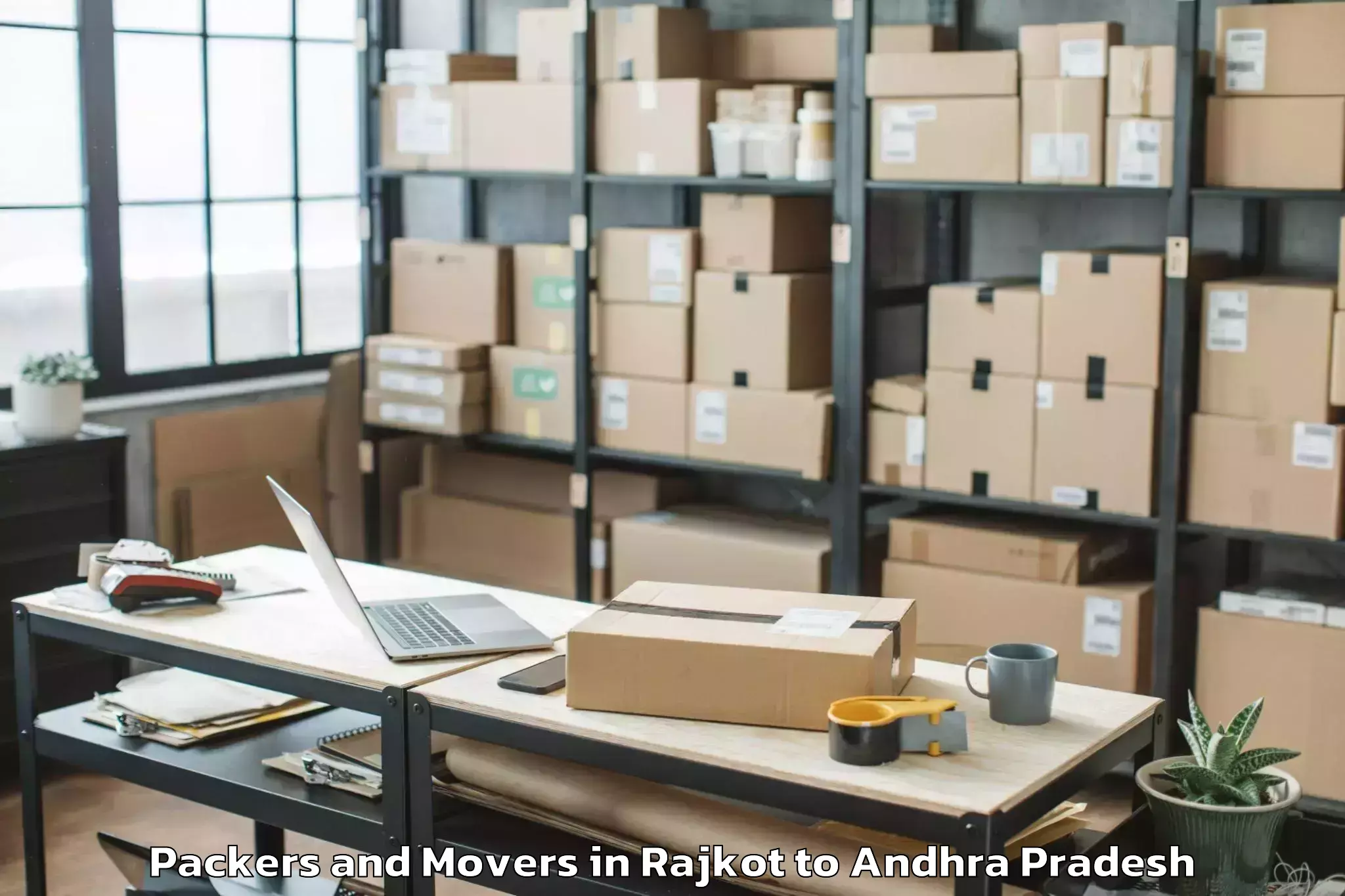 Quality Rajkot to Rayalaseema University Kurnool Packers And Movers